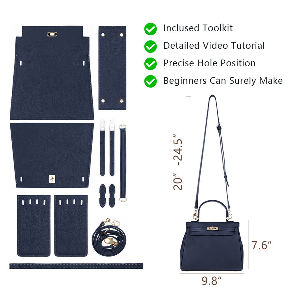 Top-Grain Leather Handbag DIY Kit-Solace Leather DB531