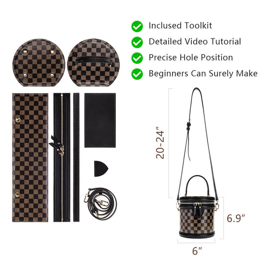 Top-Grain Leather Handbag DIY Kit-Solace Leather DB532