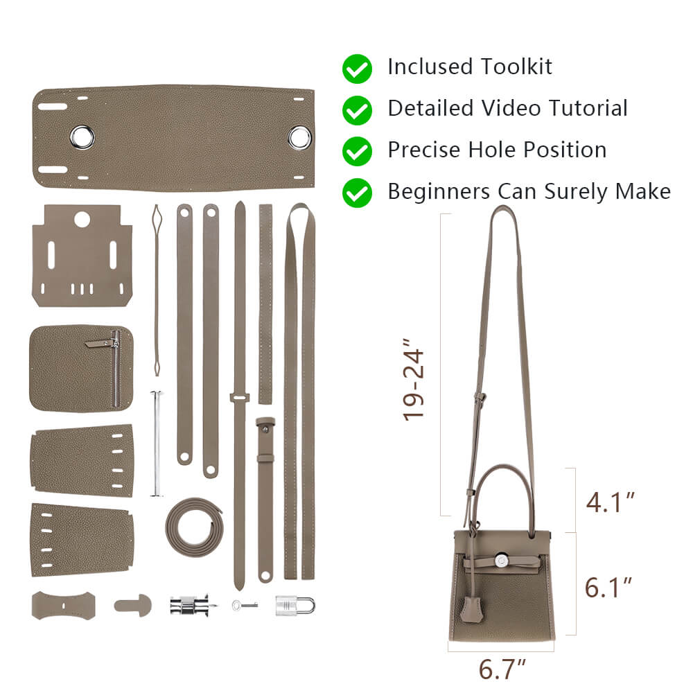 Top-Grain Leather Handbag DIY Kit-Solace Leather DB539