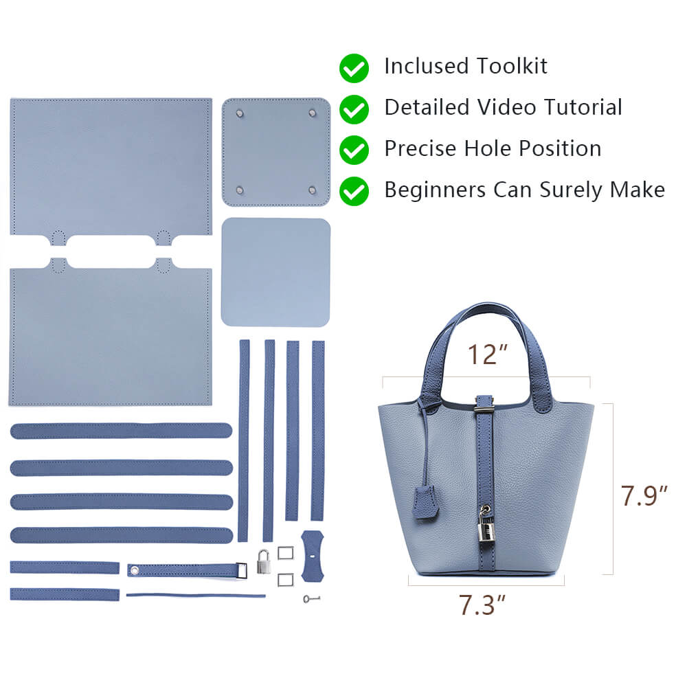 Top-Grain Leather Handbag DIY Kit-Solace Leather DB807
