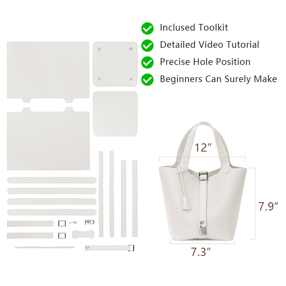 Top-Grain Leather Handbag DIY Kit-Solace Leather DB807