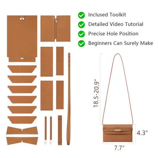 Genuine Leather DIY Wallet Kit-Solace Leather DB891