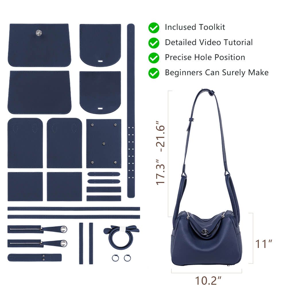 Top-Grain Leather Handbag Making Kit-Solace Leather DB803