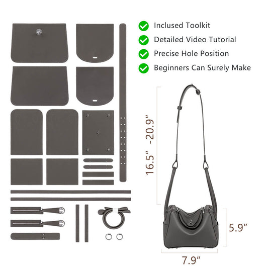 Top-Grain Leather Handbag Making Kit-Solace Leather DB803