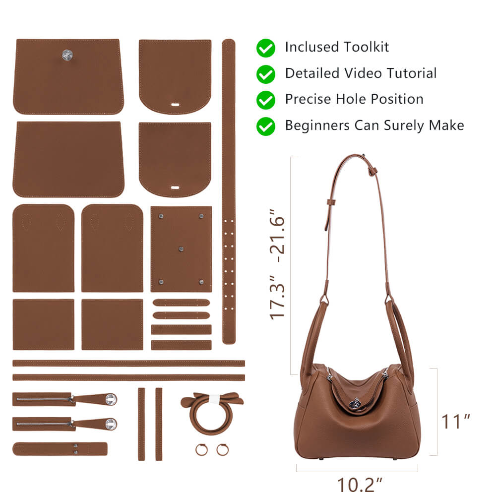 Top-Grain Leather Handbag Making Kit-Solace Leather DB803