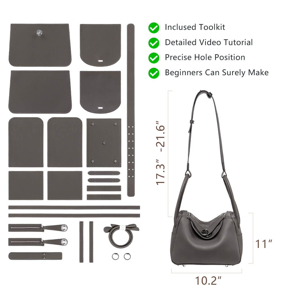 Top-Grain Leather Handbag Making Kit-Solace Leather DB803
