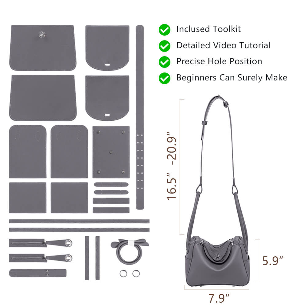 Top-Grain Leather Handbag Making Kit-Solace Leather DB803