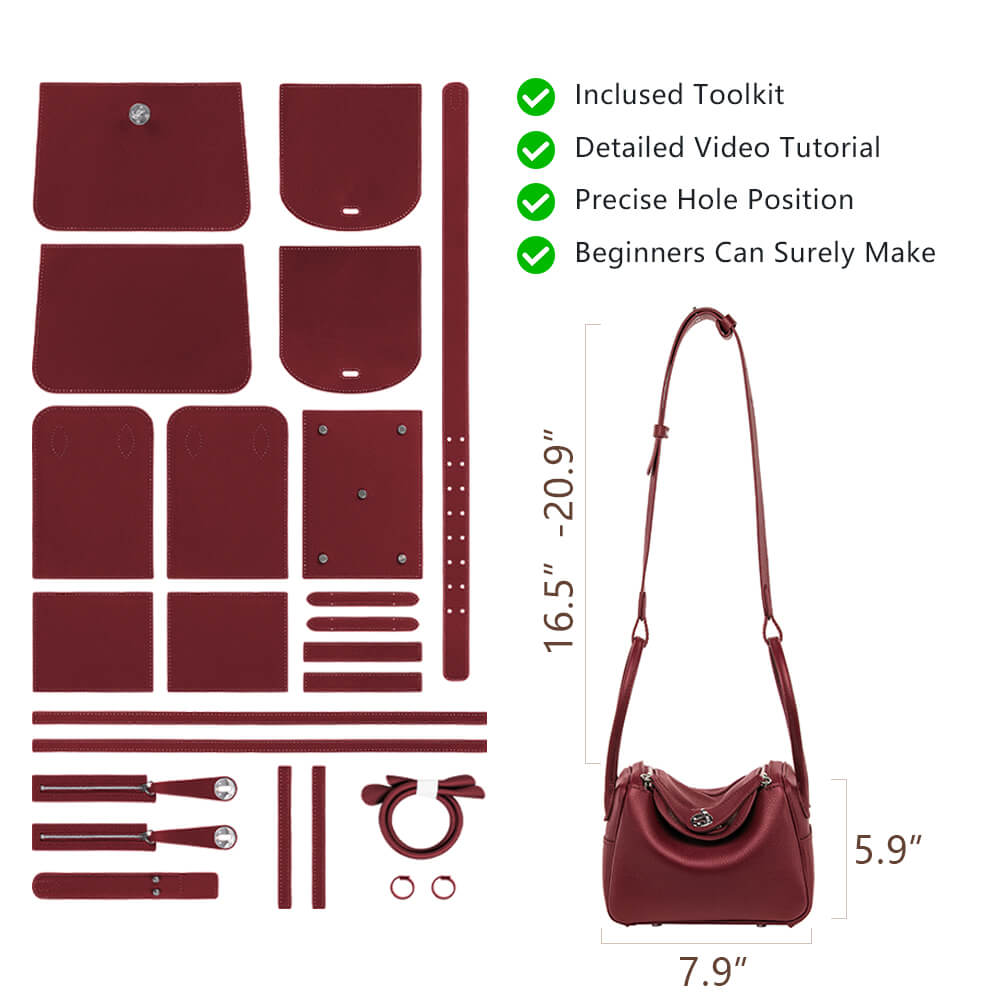 Top-Grain Leather Handbag Making Kit-Solace Leather DB803