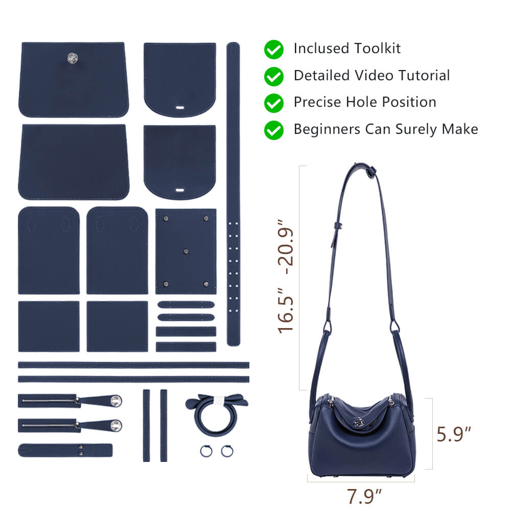Top-Grain Leather Handbag Making Kit-Solace Leather DB803