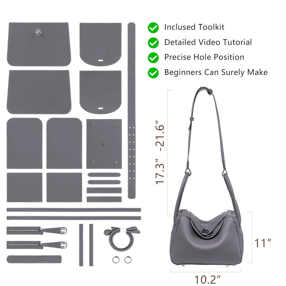 Top-Grain Leather Handbag Making Kit-Solace Leather DB803