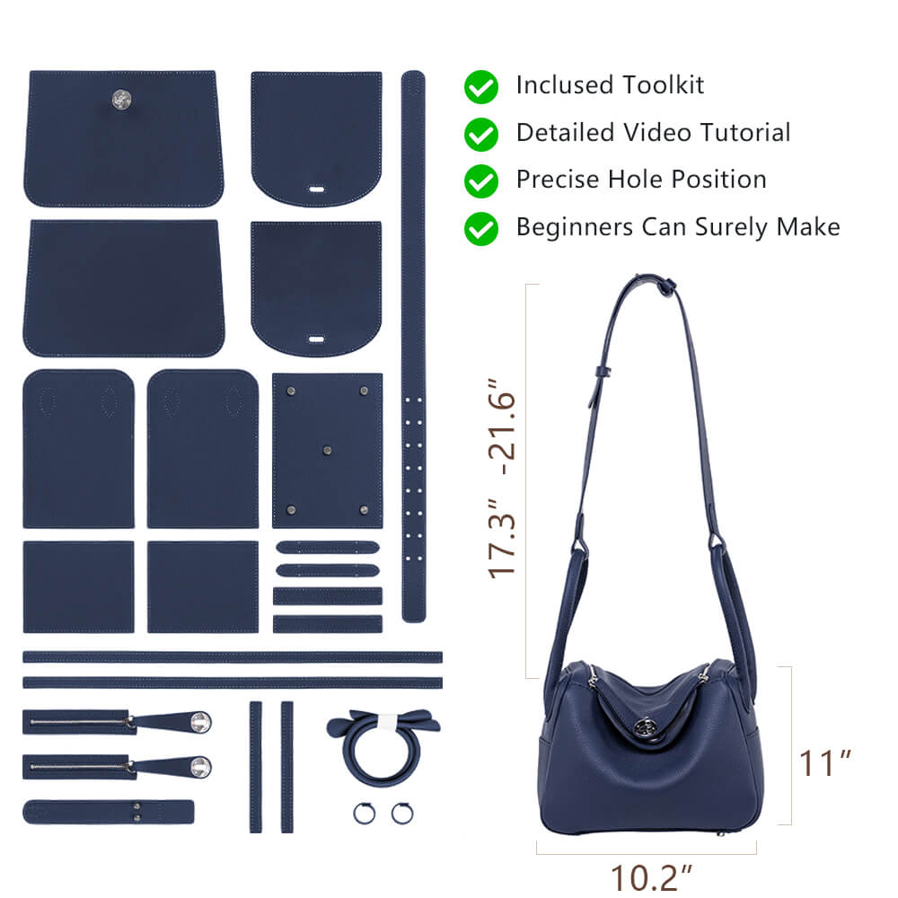 Top-Grain Leather Handbag Making Kit-Solace Leather DB803