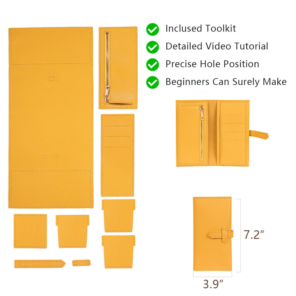 Split Leather DIY Wallet Kit-Solace Leather DC008