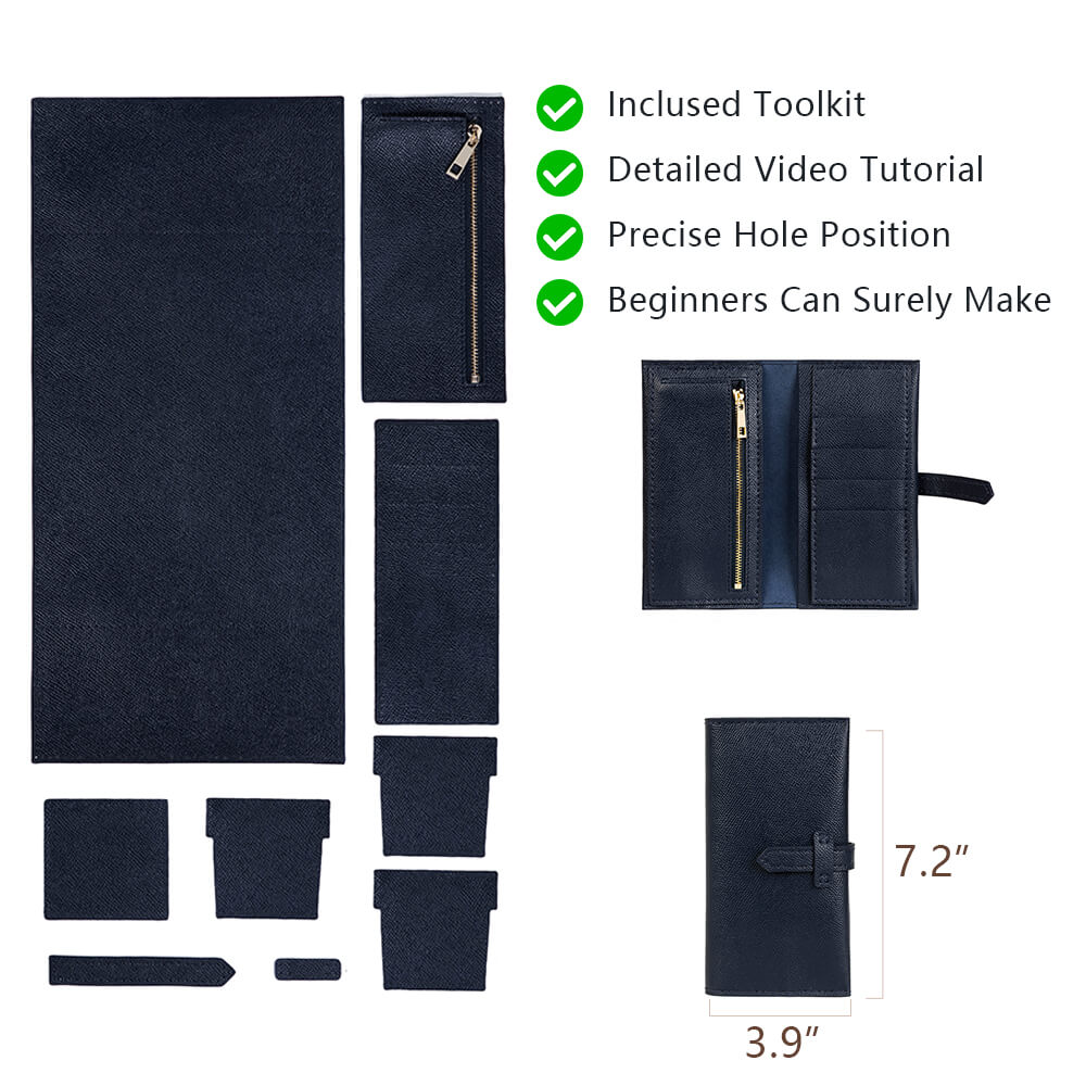 Split Leather DIY Wallet Kit-Solace Leather DC008