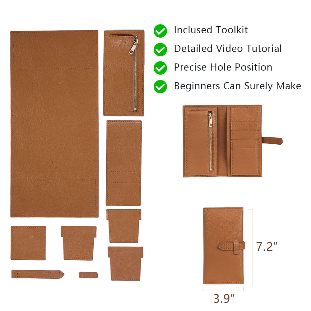 Split Leather DIY Wallet Kit-Solace Leather DC008