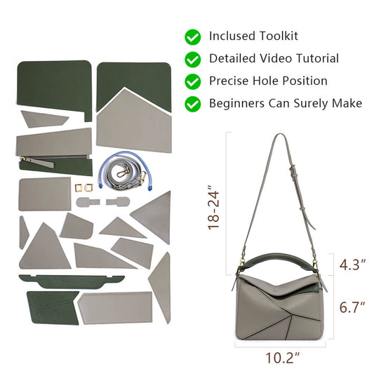 Split Leather DIY Handbag Kit-Solace Leather DB674