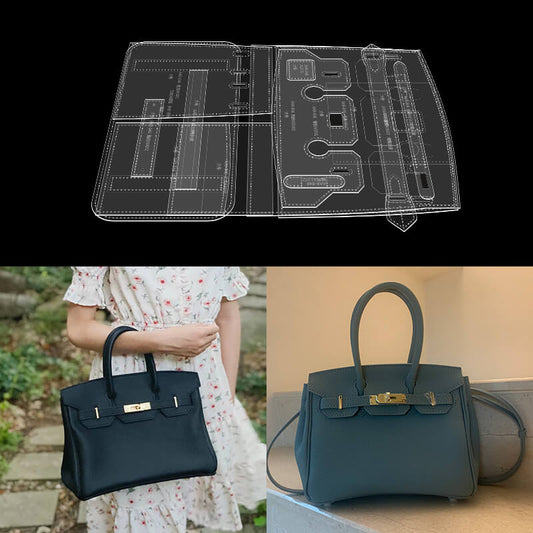 Solace Leather Birkin-Style Handbag Purse Template