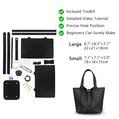 Top-Grain Leather Tote Bag DIY Kit-Solace Leather HB807