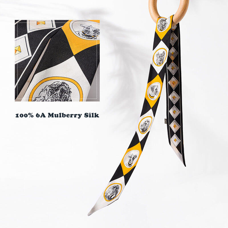 The Canine Medallion 6A Grade Mulberry Silk Scarf