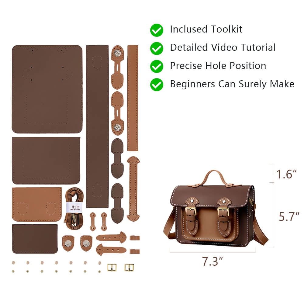 Genuine Leather DIY Handbag Kit-Solace Leather DB120