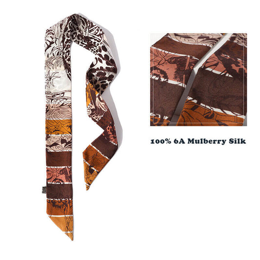 Enchanted Jungle 6A Grade Mulberry Silk Scarf