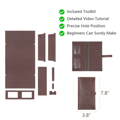 Top-Grain Leather DIY Wallet Kit-Solace Leather DC012