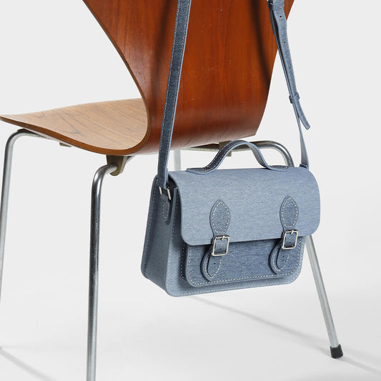 Denim-textured Leather DIY Handbag Kit-Solace Leather DB121N