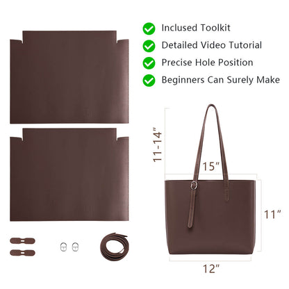 Split Leather DIY Tote Bag Kit-Solace Leather DB127