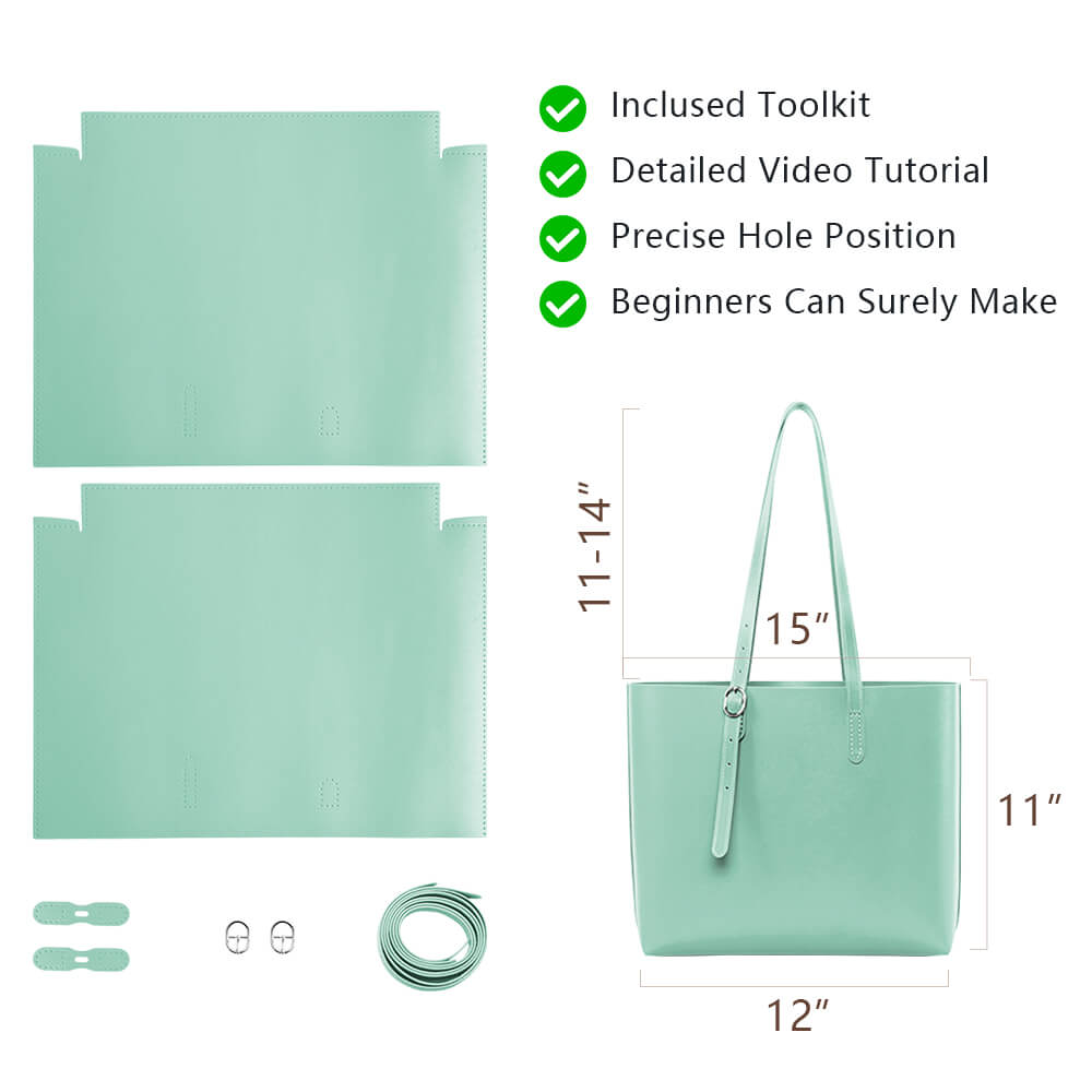 Split Leather DIY Tote Bag Kit-Solace Leather DB127