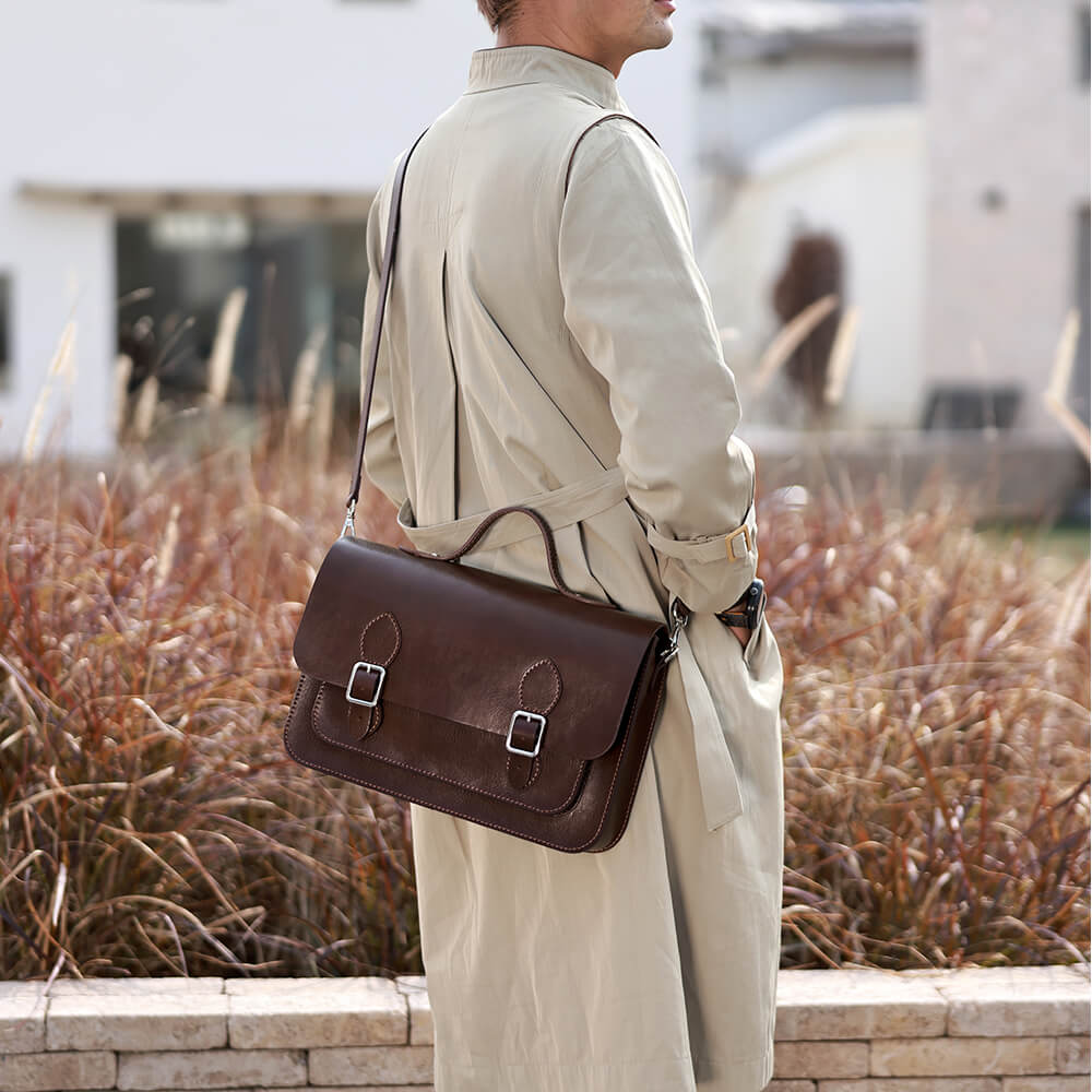 Split Leather Men's Messenger Bag DIY Kit-Solace Leather DB504