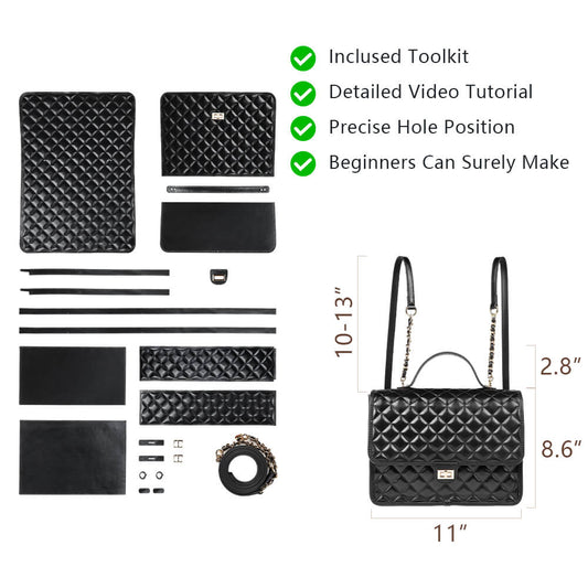 Top-Grain Leather DIY Backpack Kit-Solace Leather DB521