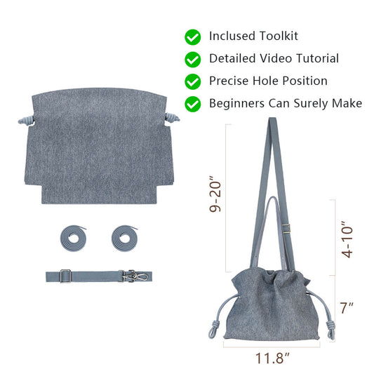 Genuine Leather DIY Handbag Kit-Solace Leather DB540L