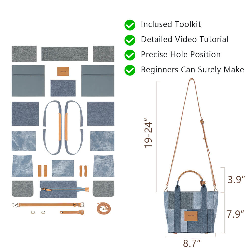 Genuine Leather DIY Handbag Kit-Solace Leather DB551