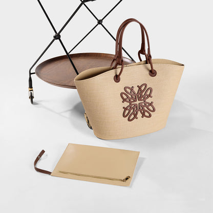 Genuine Leather DIY Tote Woven Bag Kit-Solace Leather DB557