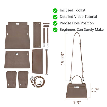 Top-Grain Epsom Leather Handbag DIY Kit-Solace Leather DB697