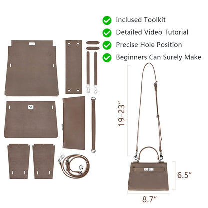 Top-Grain Epsom Leather Handbag DIY Kit-Solace Leather DB697