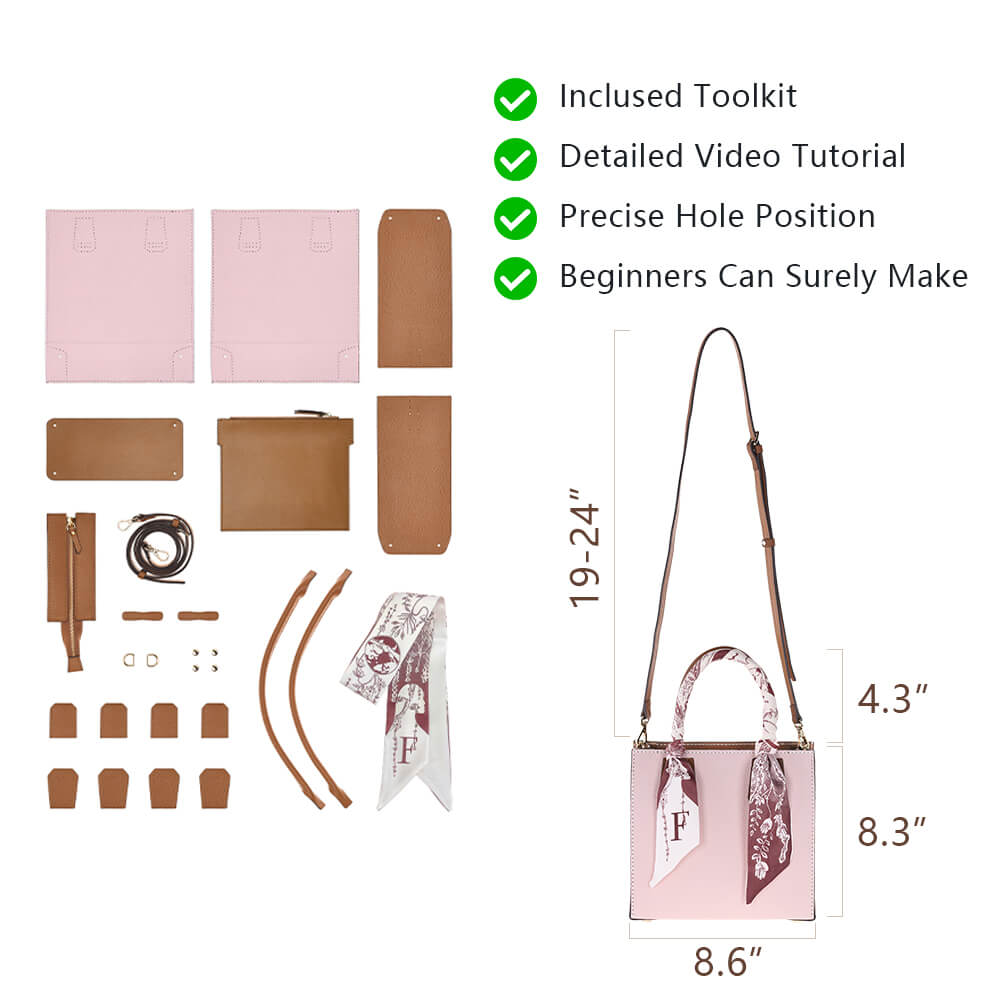 Top-Grain Leather Handbag DIY Kit-Solace Leather DB701