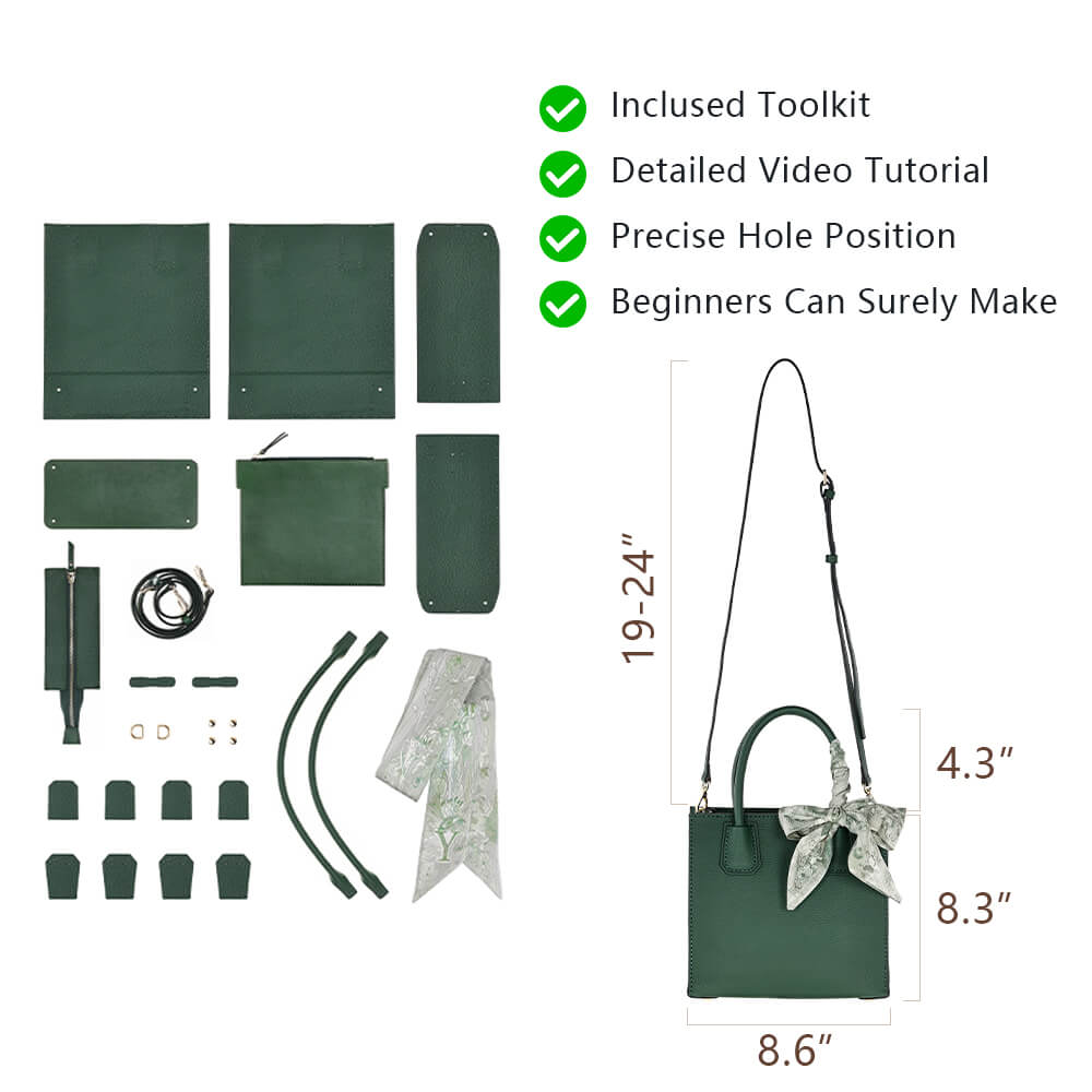 Top-Grain Leather Handbag DIY Kit-Solace Leather DB701