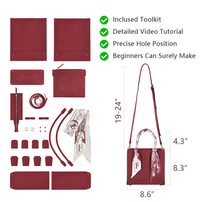 Top-Grain Leather Handbag DIY Kit-Solace Leather DB701