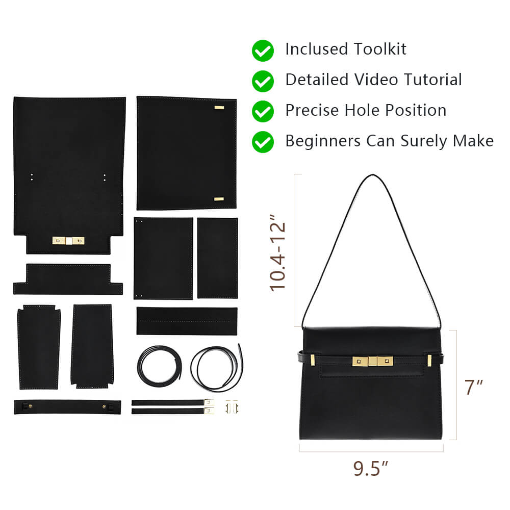 Genuine Leather DIY Shoulder Bag Kit-Solace Leather DB721