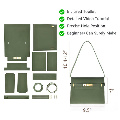 Genuine Leather DIY Shoulder Bag Kit-Solace Leather DB721