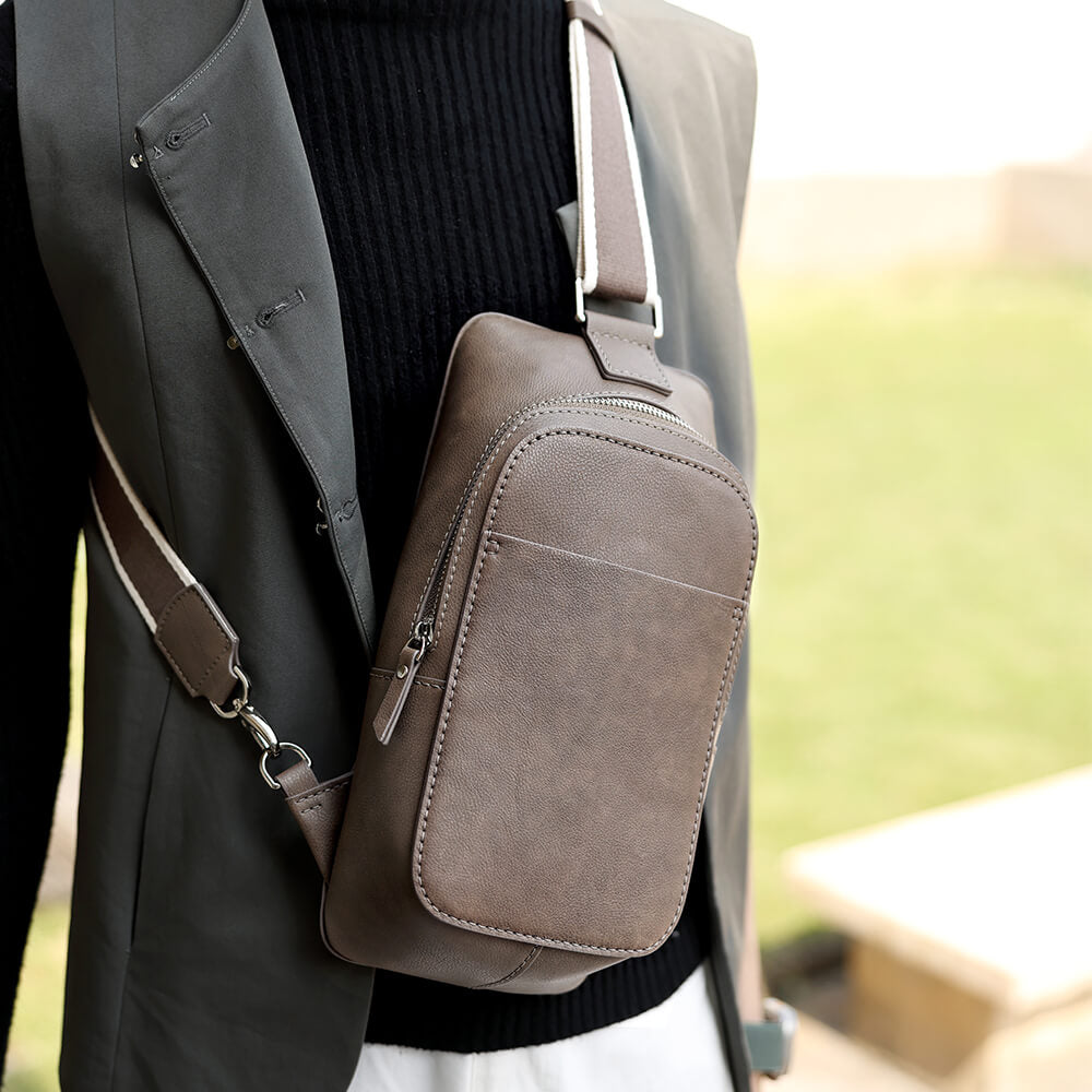 Top-Grain Leather Crossbody Bag DIY Kit-Solace Leather DB737