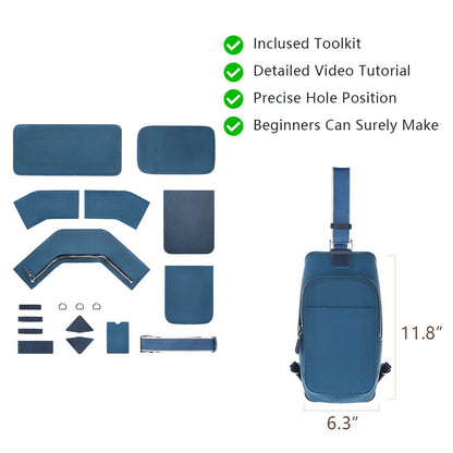 Top-Grain Leather Crossbody Bag DIY Kit-Solace Leather DB737