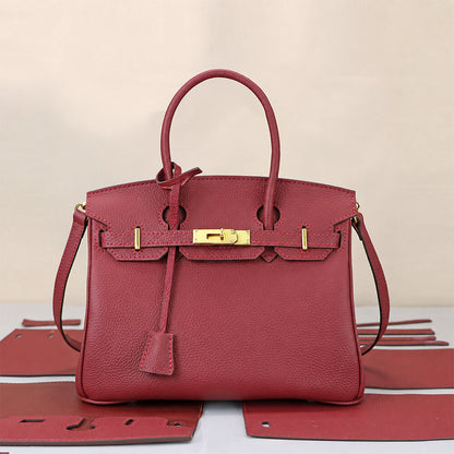 Top-Grain Pebbled Leather Handbag DIY Kit-Solace Leather HB802
