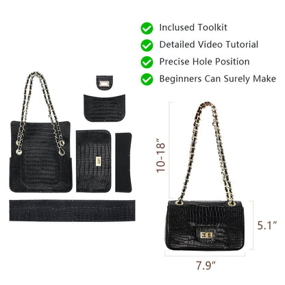 Genuine Leather DIY Bag Kit-Solace Leather DB830