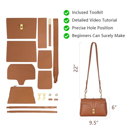Genuine Leather DIY Shoulder Bag Kit-Solace Leather DB833S
