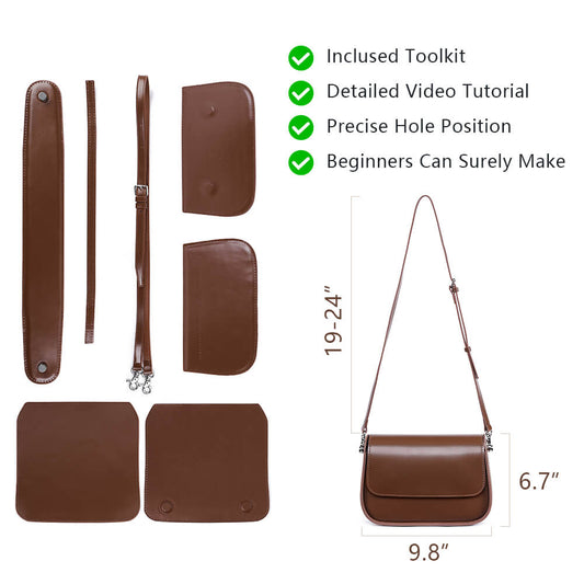 Genuine Leather DIY Bag Kit-Solace Leather DB845