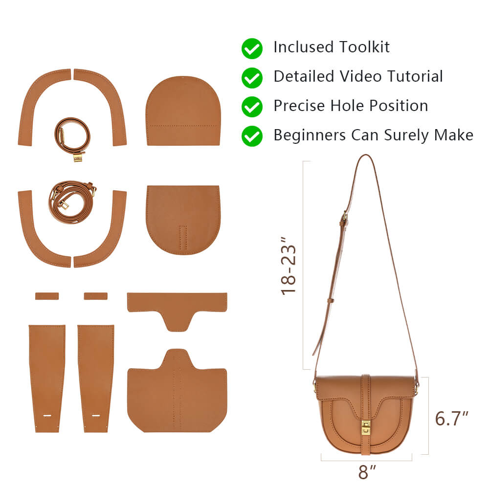 Genuine Leather DIY Bag Kit-Solace Leather DB856