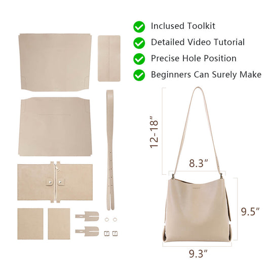 Genuine Leather DIY Tote Bag Kit-Solace Leather DB865