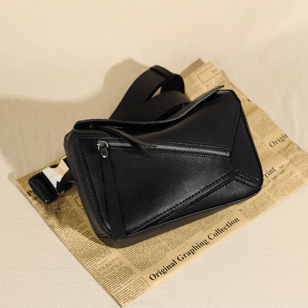 Genuine Leather Men's Crossbody Bag DIY Kit-Solace Leather DB872