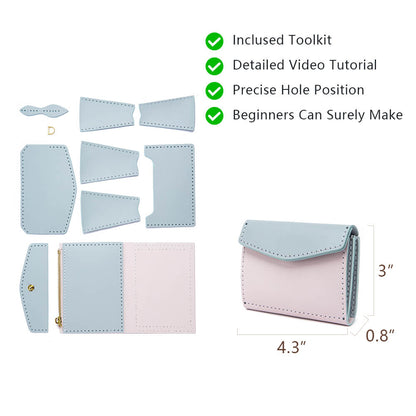 Genuine Leather DIY Wallet Kit-Solace Leather DC003